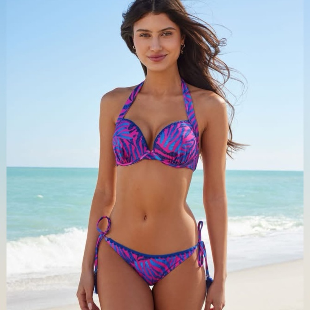 VENUS Zebra Rave Pink and Blue Bikini